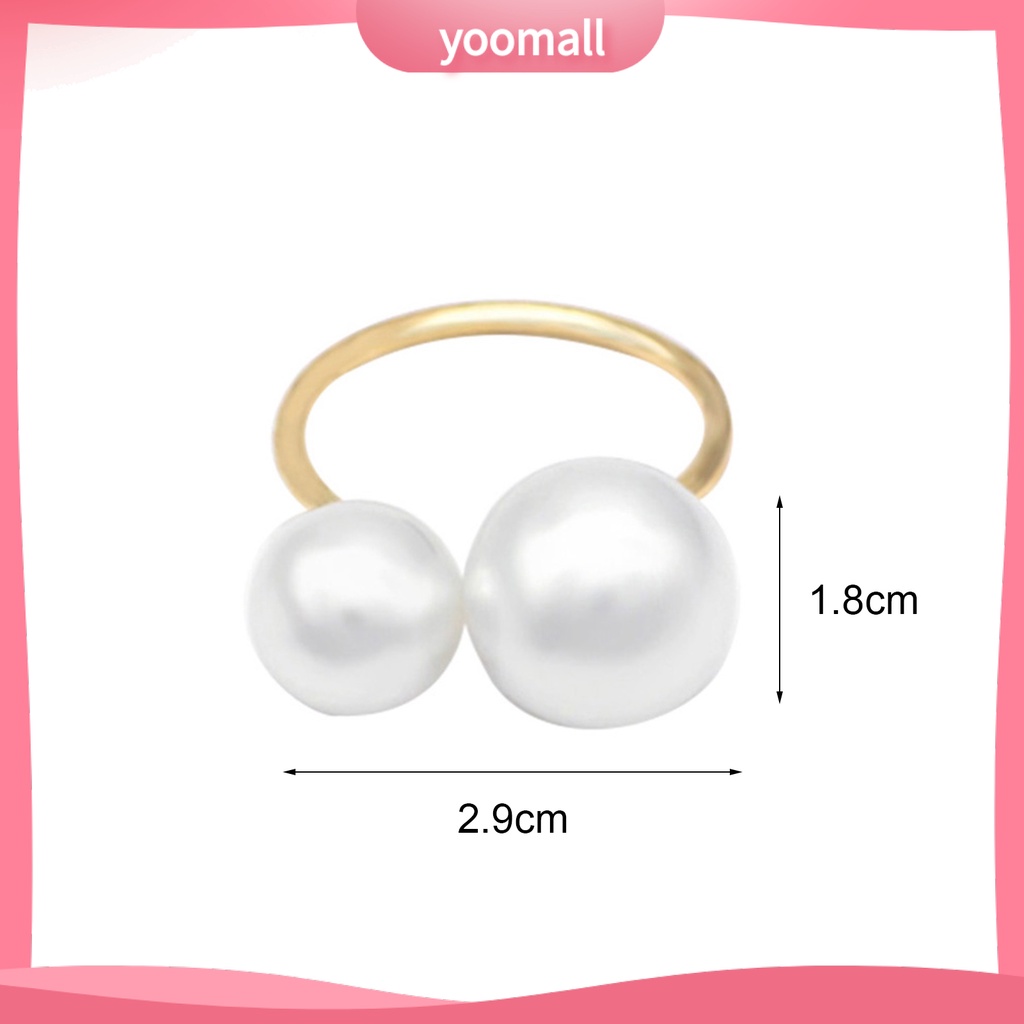 Nhẫn Hở Đính Ngọc Trai Giả Bằng Hợp Kim Thời Trang Cho Nữ