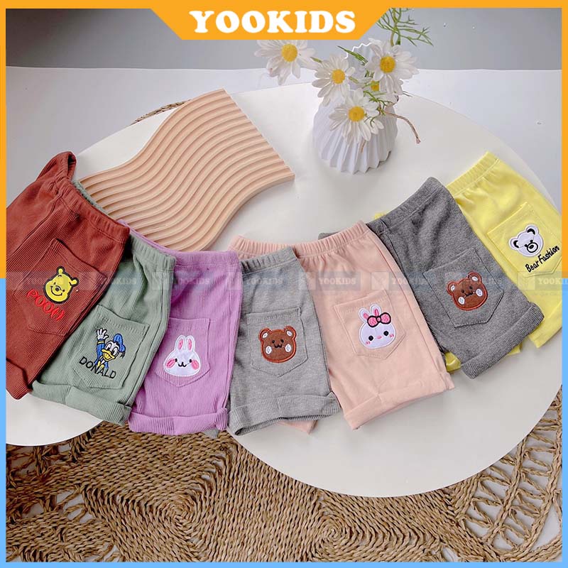 Quần đùi bé trai bé gái YOOKIDS chất cotton tăm xuất dư thấm hút mô hôi mềm mịn co giãn 4 chiều cho bé 0 1 2 3 4 tuổi