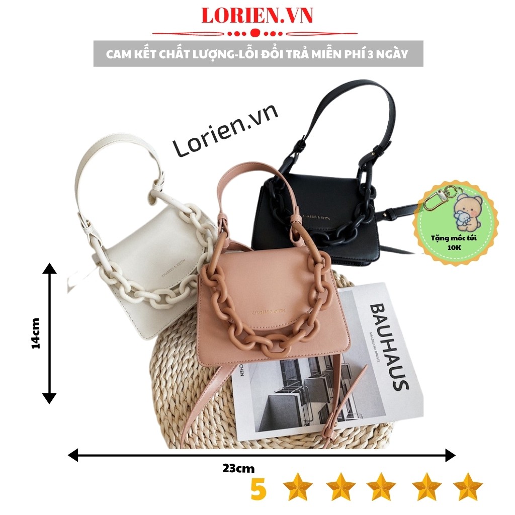 Túi xách nữ đẹp hàng quảng châu LORIEN -  TÚI ĐEO CHÉO PHONG CÁCH HÀN QUỐC MẪU HÓT quai xích thiết kế thời trang | BigBuy360 - bigbuy360.vn