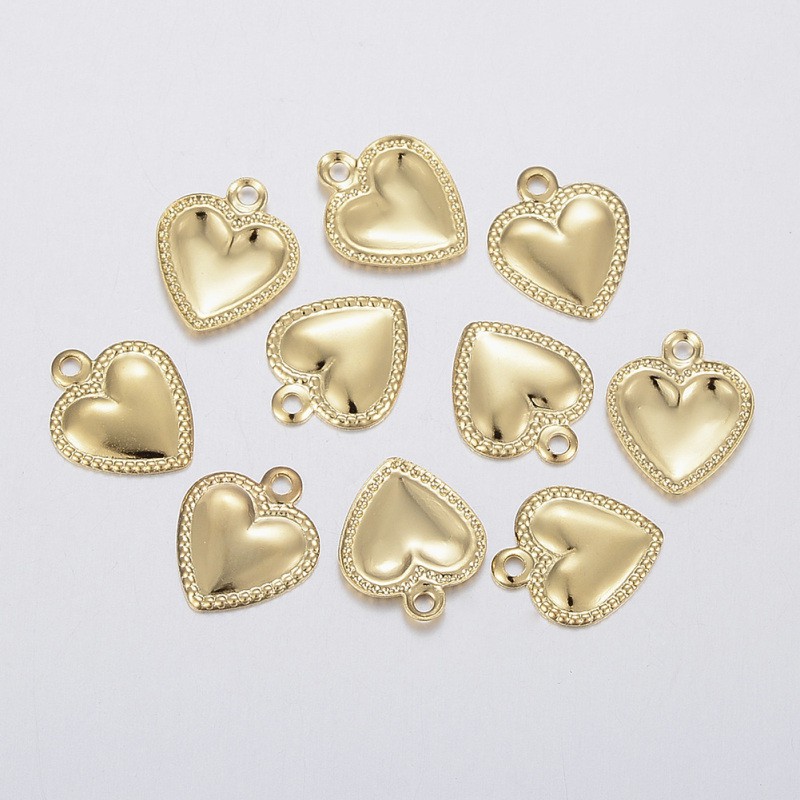 Set 1-50 Mặt Dây Chuyền Hình Lá Phong / Vỏ Sò / Lá / Trái Tim Bằng Thép Không Gỉ 304