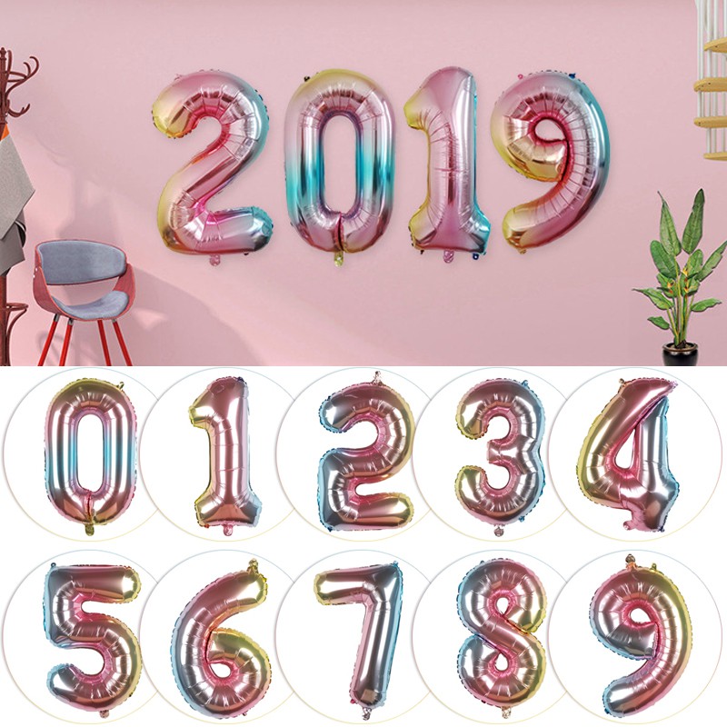 Bong bóng hình số 32 inch trang trí tiệc sinh nhật