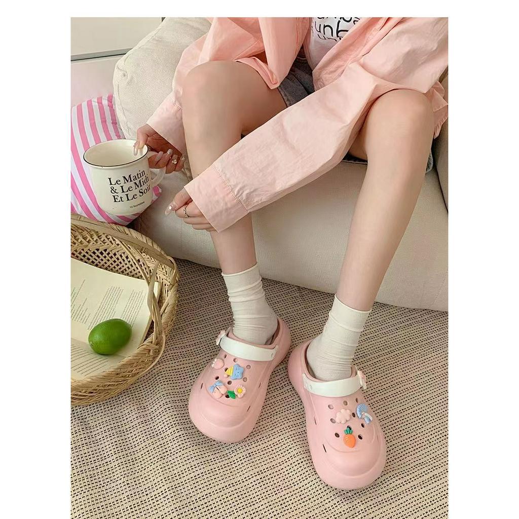 Dép Sục Đế Bánh Mì Mềm Chống Trượt / Thấm Nước Thời Trang Mùa Hè 2023 Cho Nữ