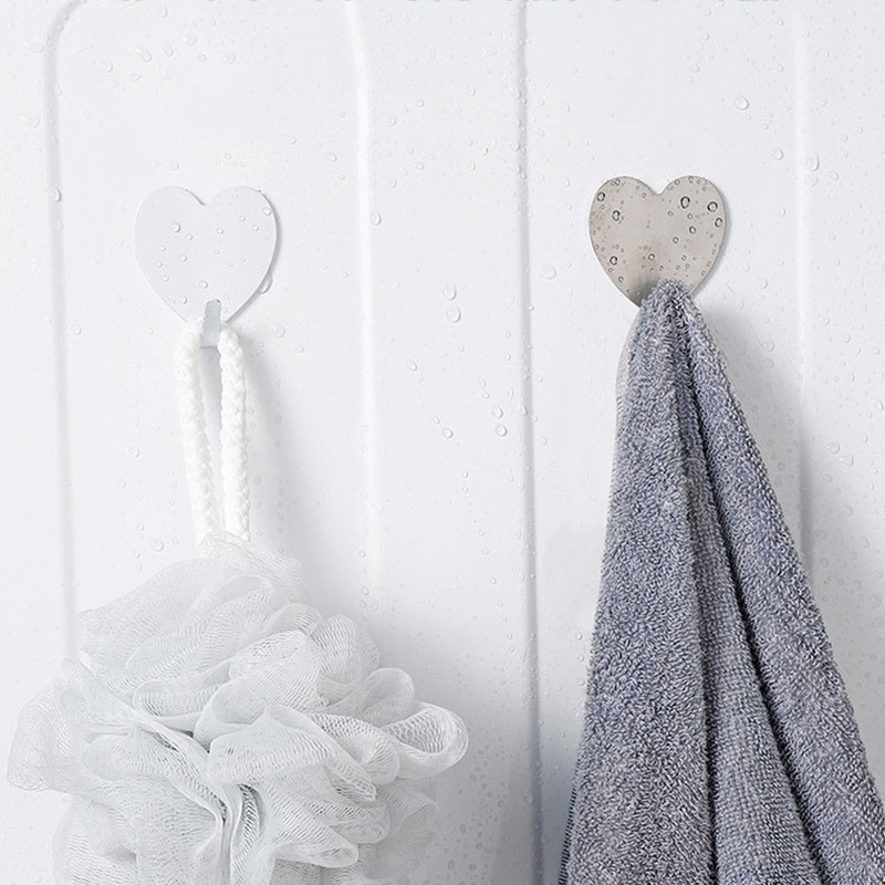 Móc treo đồ bằng thép không gỉ hình trái tim tiện lợi