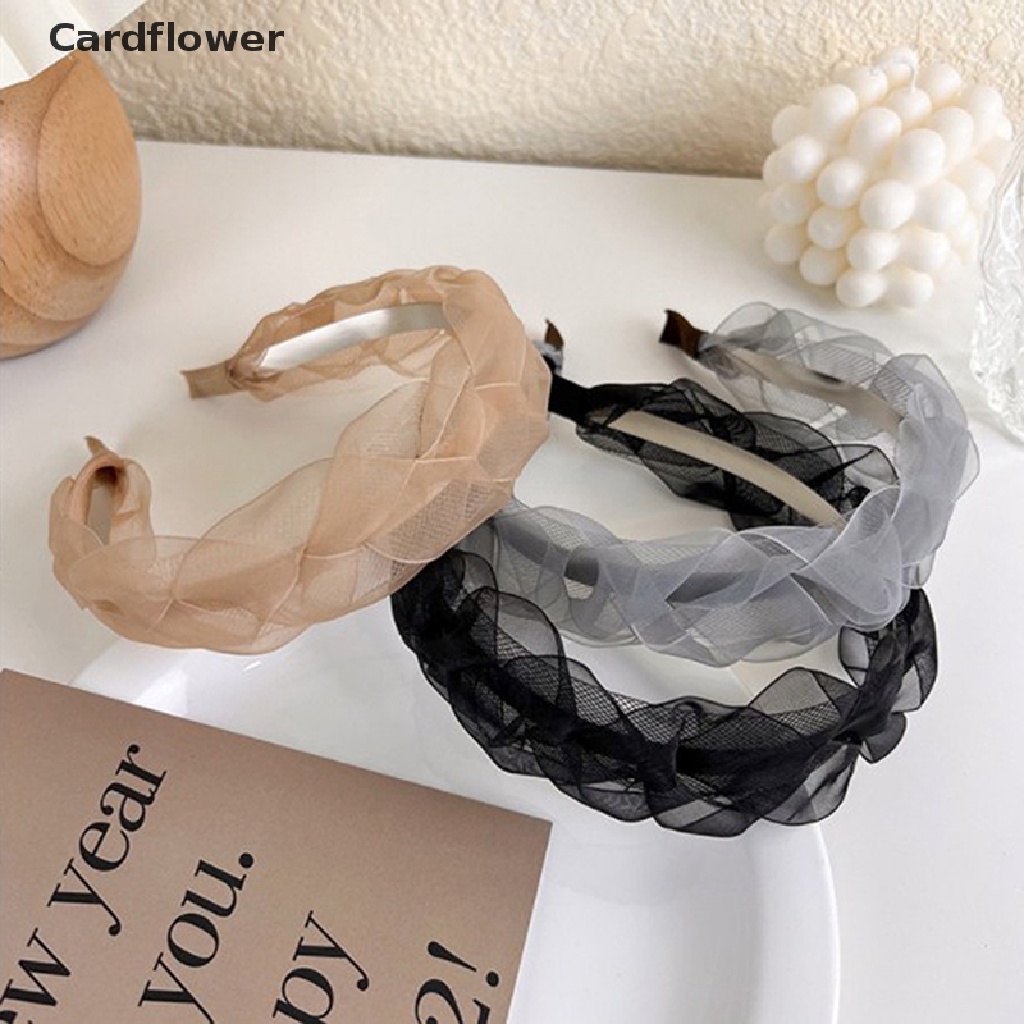 Băng Đô Bản Rộng Bằng Vải Organza Mềm Mại Thanh Lịch Thời Trang Cho Nữ