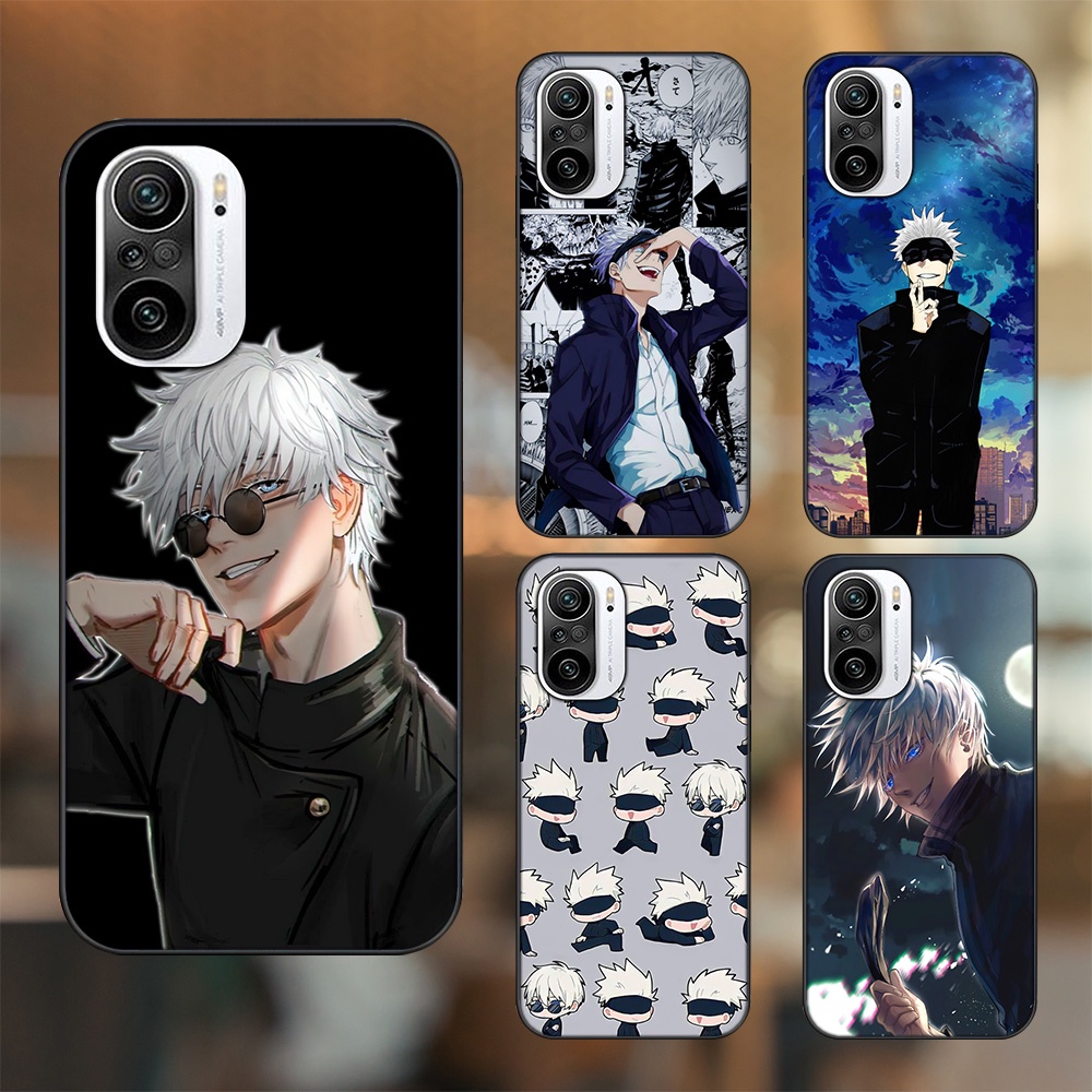 Ốp lưng Xiaomi K40 viền đen in hình Satoru Jujutsu Kaisen