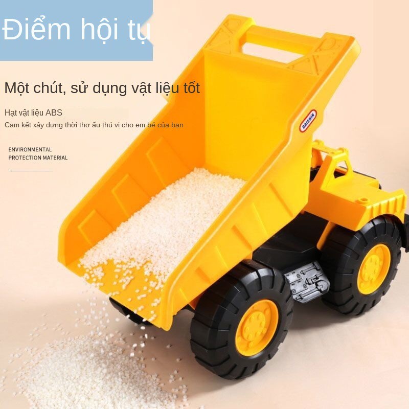 Xe ủi bãi lớn dành cho trẻ em máy xúc có thể ngồi trên bé trai đồ chơi 3 tuổi 6