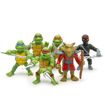 Set 6 Mô Hình Đồ Chơi Ninja Rùa Chất Liệu PVC Cho Bé
