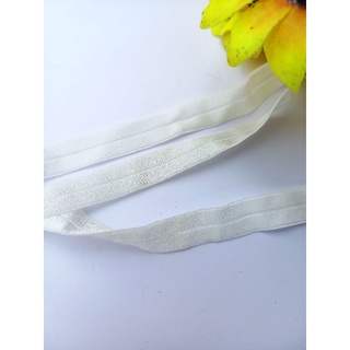 Dây thun viền nẹp màu trắng bản rộng 1.3cm