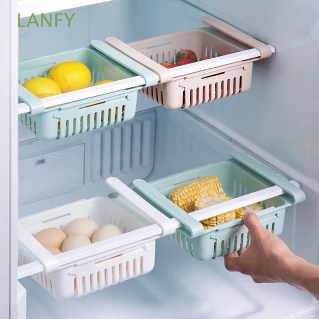 Khay Tủ Lạnh đựng thực phẩm thông minh, Khay nhựa trong suốt đựng đồ ăn Kéo ra Kéo vào [KHAY TỦ LẠNH]