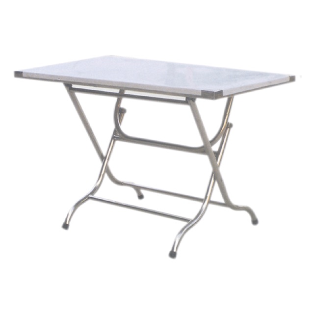 Bàn vuông inox 60x100 (chân phi 32)