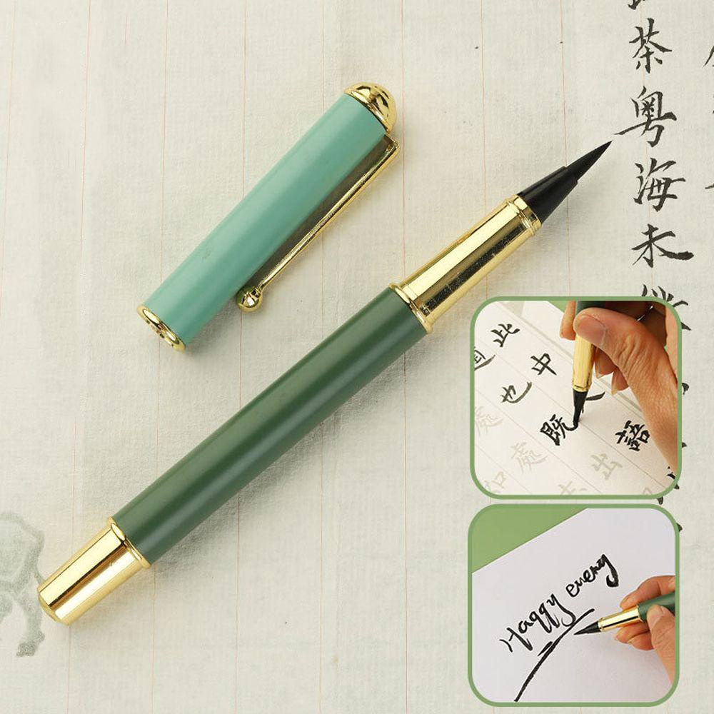 Bút Lông Kim Loại Đầu Mềm Nhiều Màu Sắc Phong Cách Retro