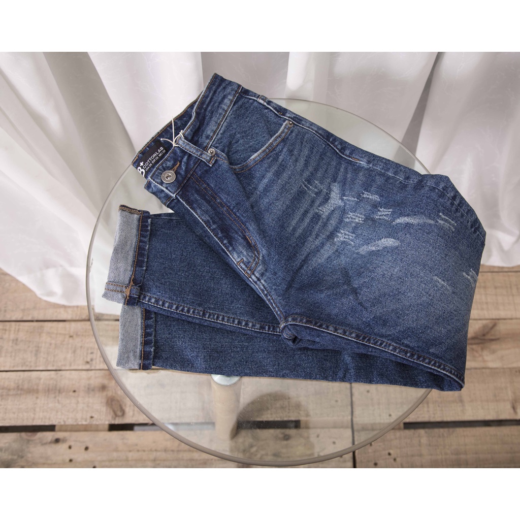 Quần jean nam xanh vintage - Lab220403
