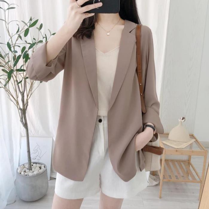 Áo Vest nữ, Blazer hàn quốc hàng 1 lớp mỏng và bay dáng, thiết kế mặc mùa hè thu