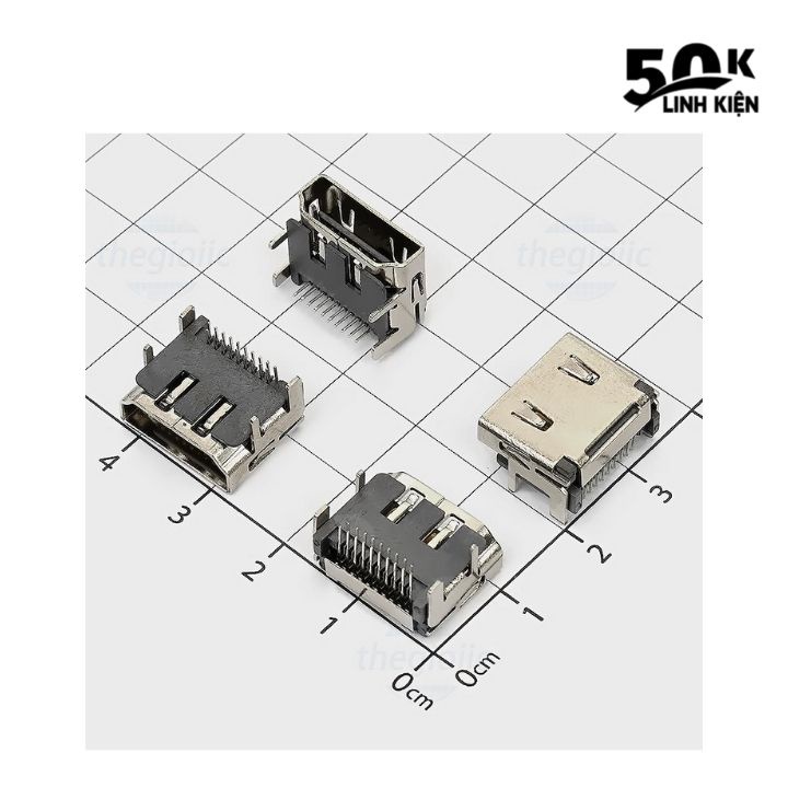 HDMI 19Pin A Cái SMD, Cổng HDMI Cái Type A 19 Chân Thẳng SMD