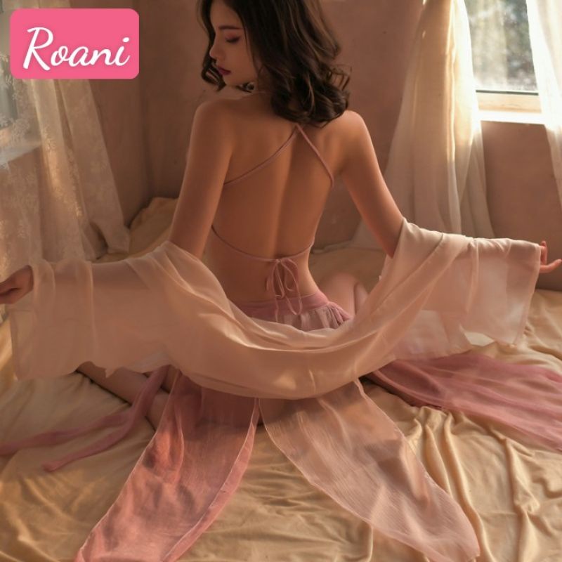 Váy yếm cosplay xẻ mông cổ trang đồ ngủ quyến rũ