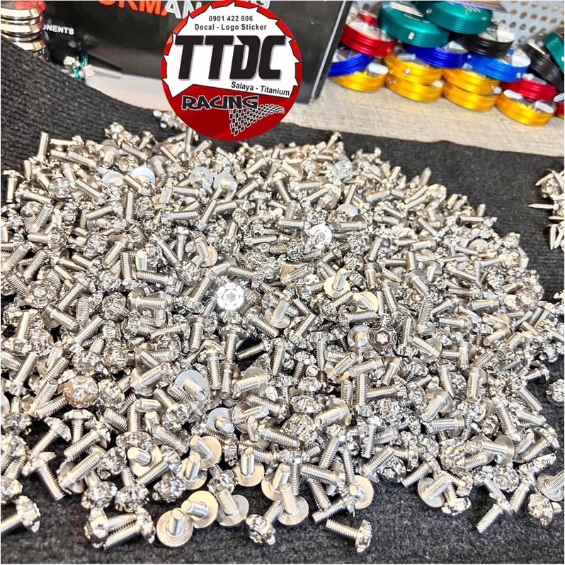 Ốc inox Salaya 6li1 carte ốp pô đích pô 4road