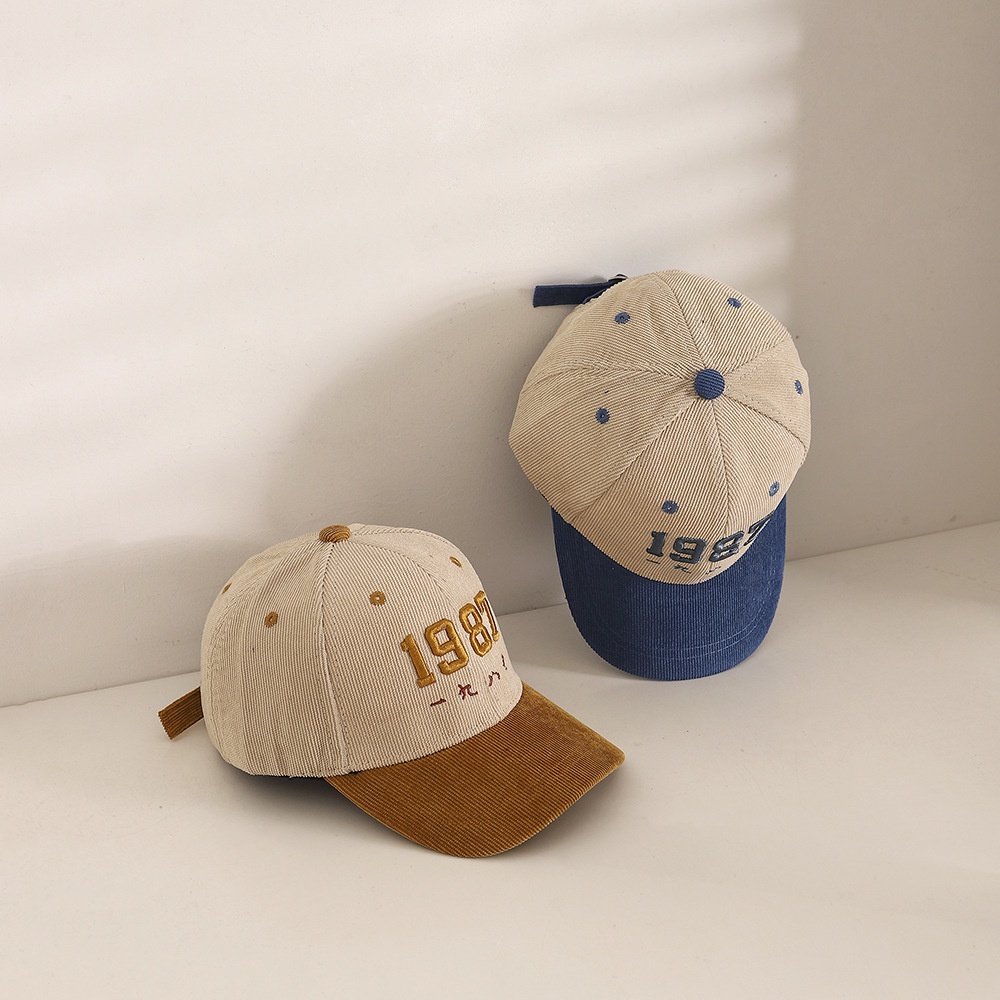 Mũ Lưỡi Trai Thêu Số 1987 Thiết Kế Mới Năng Động Thời Trang Dành Cho Bé