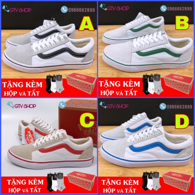 Siêu cấp 1/1 Full bill-box - Tặng hộp và tất - Giày thể thao V OLD cao cấp mũi da lộn size 36 đến 43.       .