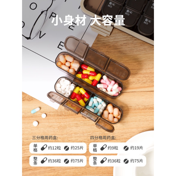 Hộp Đựng Thuốc 7 Ngày Sức Chứa Lớn 21/28 Ngăn