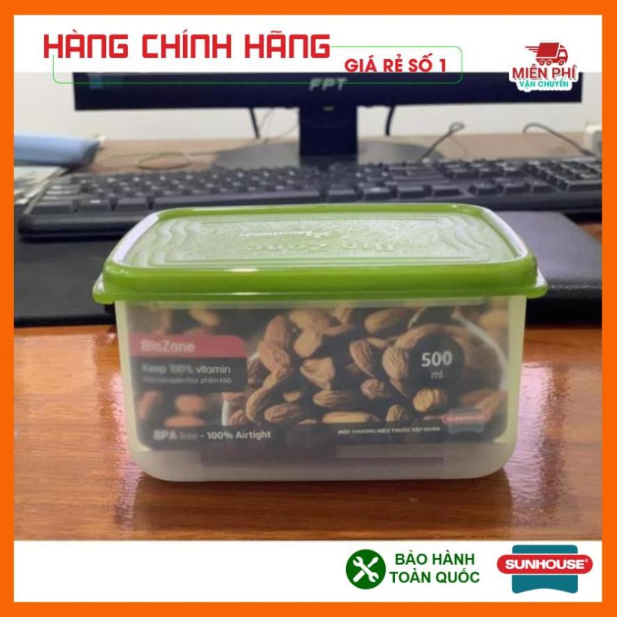 Hộp đựng thức ăn SUNHOUSE 400ML, Hộp bảo quản thực phẩm khô SUNHOUSE 400ml BioZone.