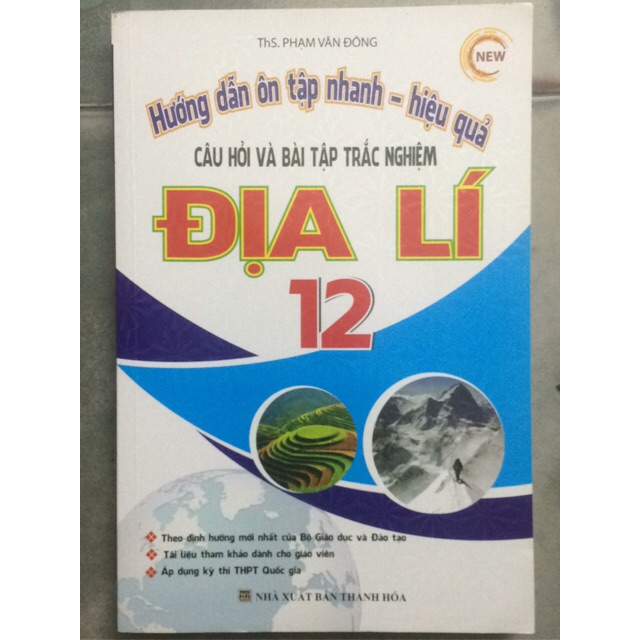 Sách - Hướng dẫn ôn tập nhanh hiệu quả câu hỏi và bài tập trắc nghiệm Địa lí 12