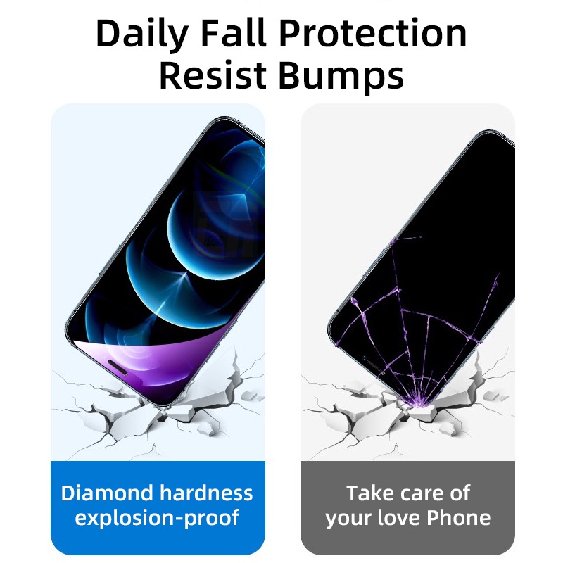 Kính Cường Lực Chống Ánh Sáng Xanh Full Màn Cho iPhone 15 14 13 12 11 Pro Max X Xs Xr 6 6s 7 8 Plus SE 2020