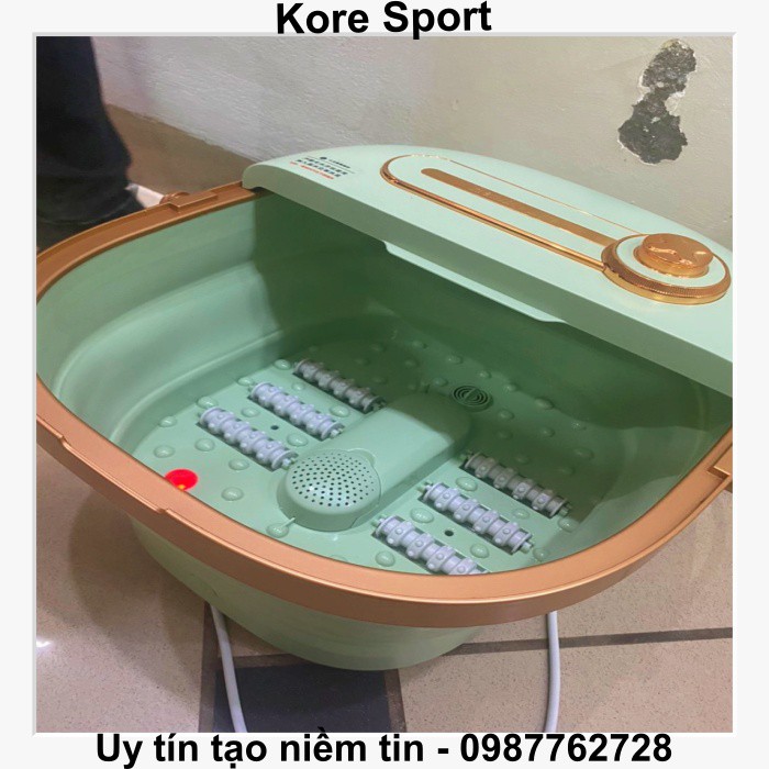 Bồn ngâm chân dược liệu 6 con lăm mát xa chân sục khí làm nóng nước tự động có điều khiển cực kì thoải mái