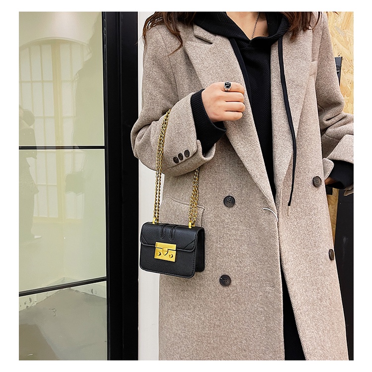 Túi xách nữ mini phong cách Hàn Quốc túi đeo vai khóa bấm da PU cao cấp 1999store_official