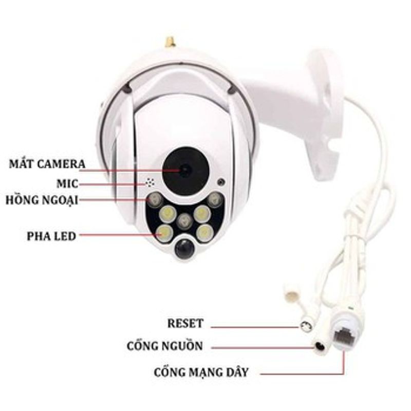 Camera wifi yoosee ngoài trời 360 độ x2000 chống nước full HD- 2.0mpx-Hồng ngoại quay đêm-Kèm thẻ 32GB