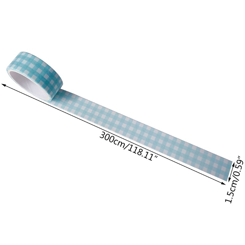 Băng Keo Giấy Washi Siêu Rộng 1 5cm Họa Tiết Kẻ Sọc Retro Trang Trí Thủ Công DIY