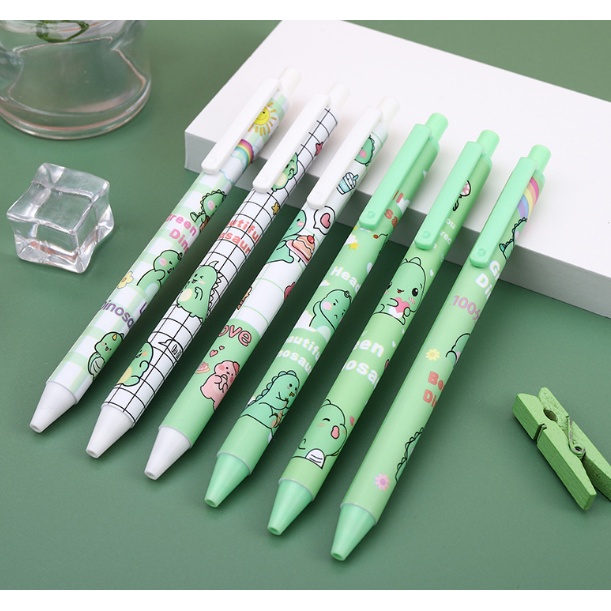 1 Bút Mực Nước Ngòi 0.5Mm Hình Khủng Long Dễ Thương