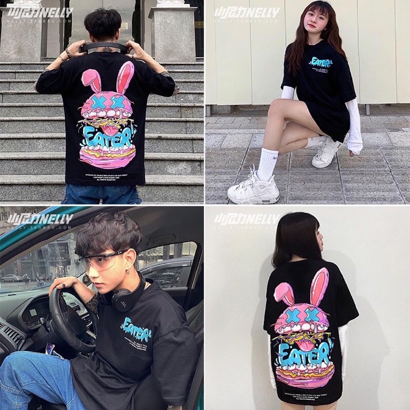 [FREESHIP](CÓ SẴN)HÀNG CHÍNH HÃNG Áo thun NELLYHEYBIG unisex,hoạ tiết hình Eater động vật nè lưỡi mã THDX6136AZ.