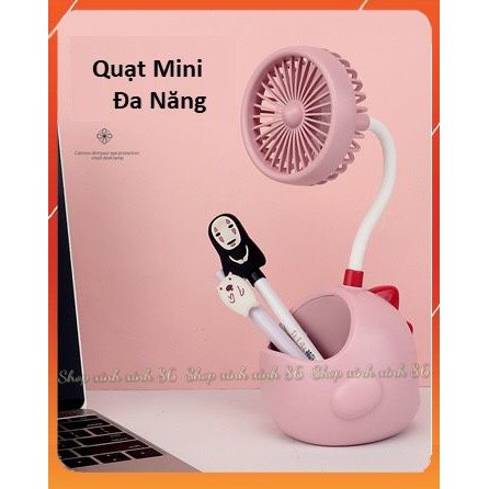 [FREESHIP – HOÀN XU] Quạt Mini Tích Điện Để Bàn Văn Phòng Có Hộp Cắm Bút Đa Năng Tiện Dụng HD009