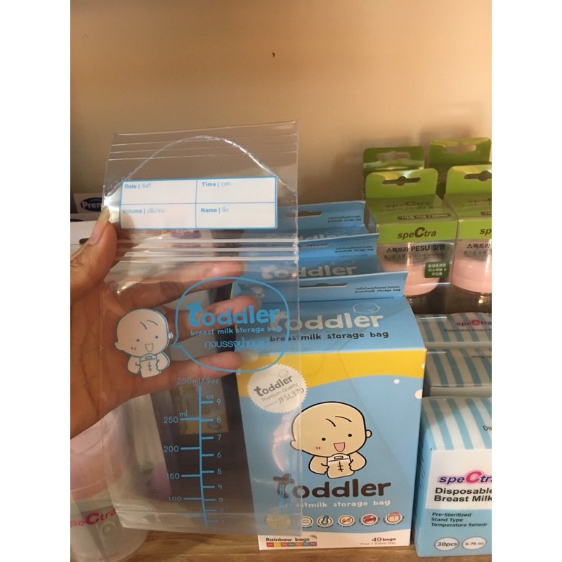 Túi trữ sữa Toddler 250ml hộp 49 túi - Thái Lan