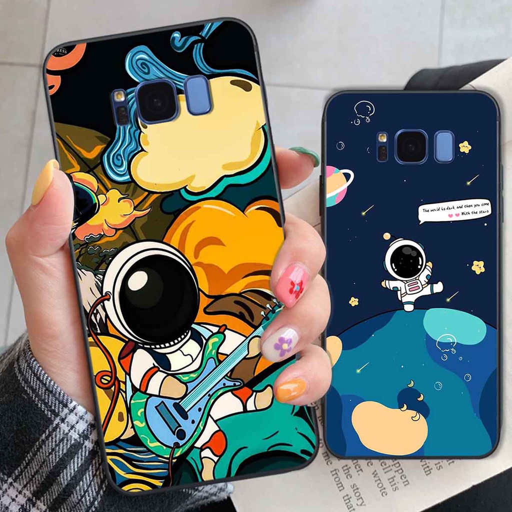 Ốp Samsung S8 / S8 Plus / S8+ in hình vũ trụ, phi hành gia bầu trời cute dễ thương