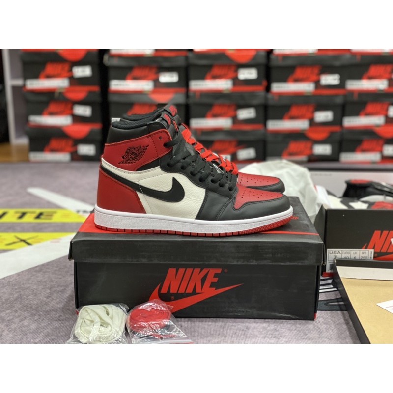 [AGsneaker] Giày thể thao cổ cao màu Bred chân bè fit lên 1 size... | BigBuy360 - bigbuy360.vn