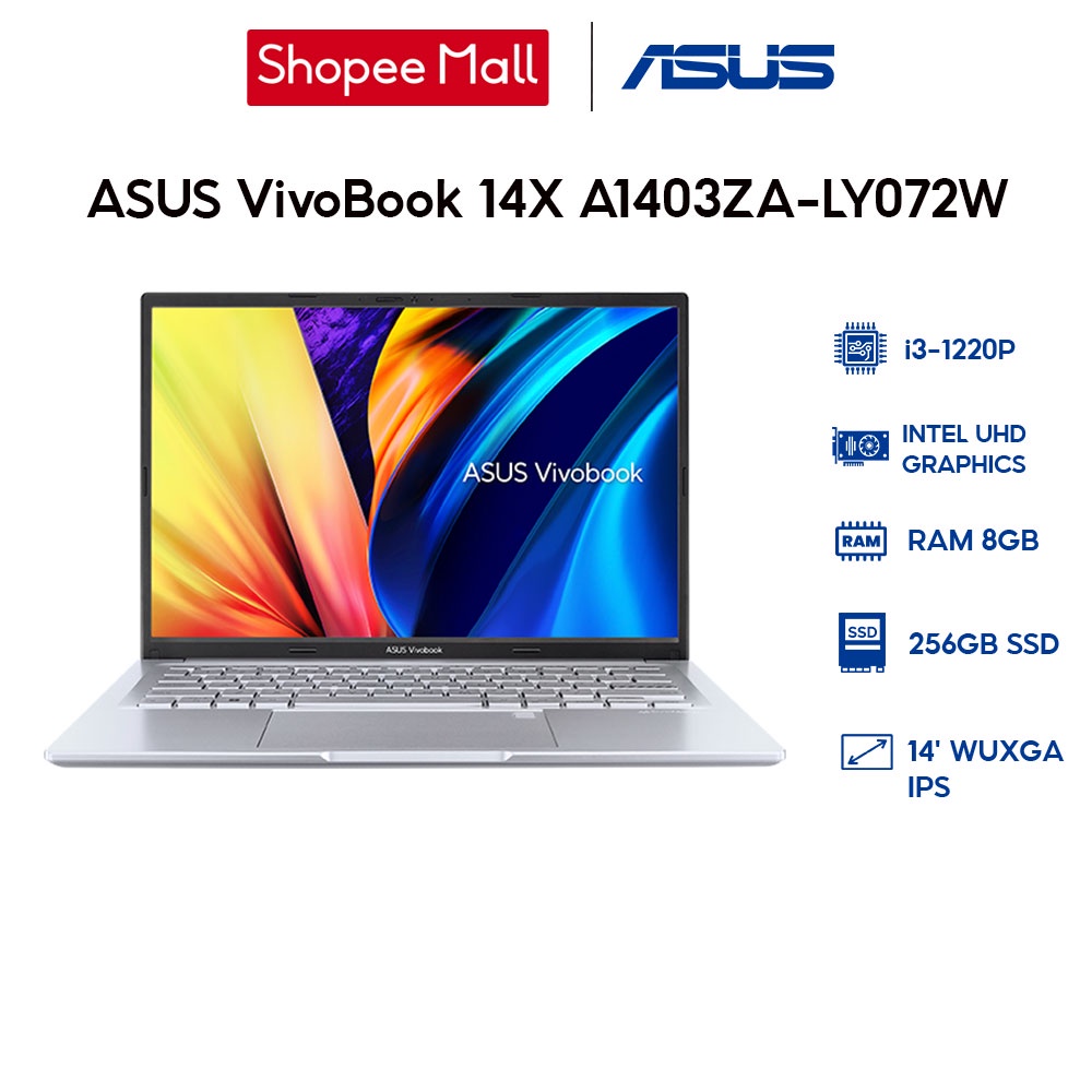 [Mã ELLAP4 giảm 400K] Laptop ASUS VivoBook 14X A1403ZA-LY072W i3-1220P | 8GB | 256GB | 14' WUXGA | Win 11 | BigBuy360 - bigbuy360.vn