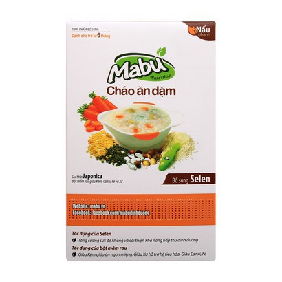 [Hà Nội]Cháo ăn dặm Mabu số 1 hạt vỡ (900g)