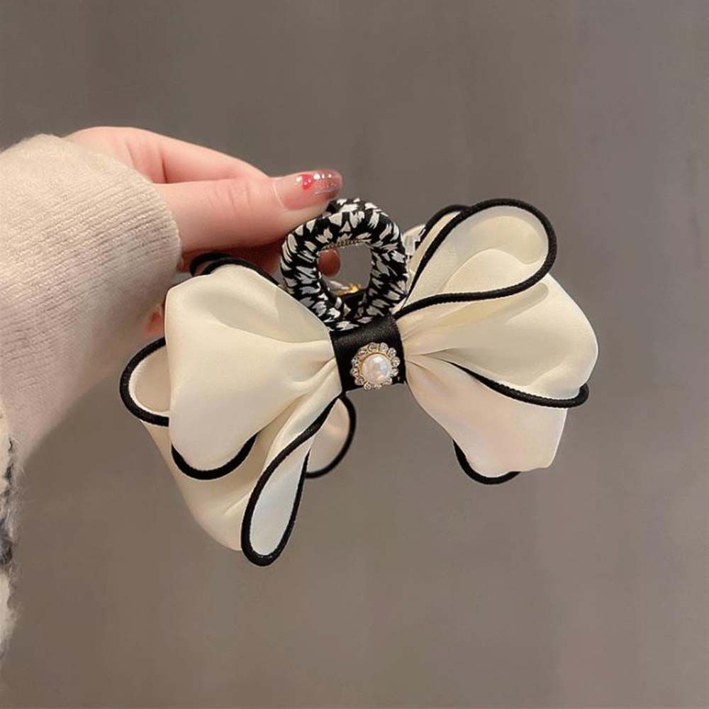 Kẹp tóc nơ lớn hình hoa nhiều màu sắc phong cách Hàn Quốc cho nữ