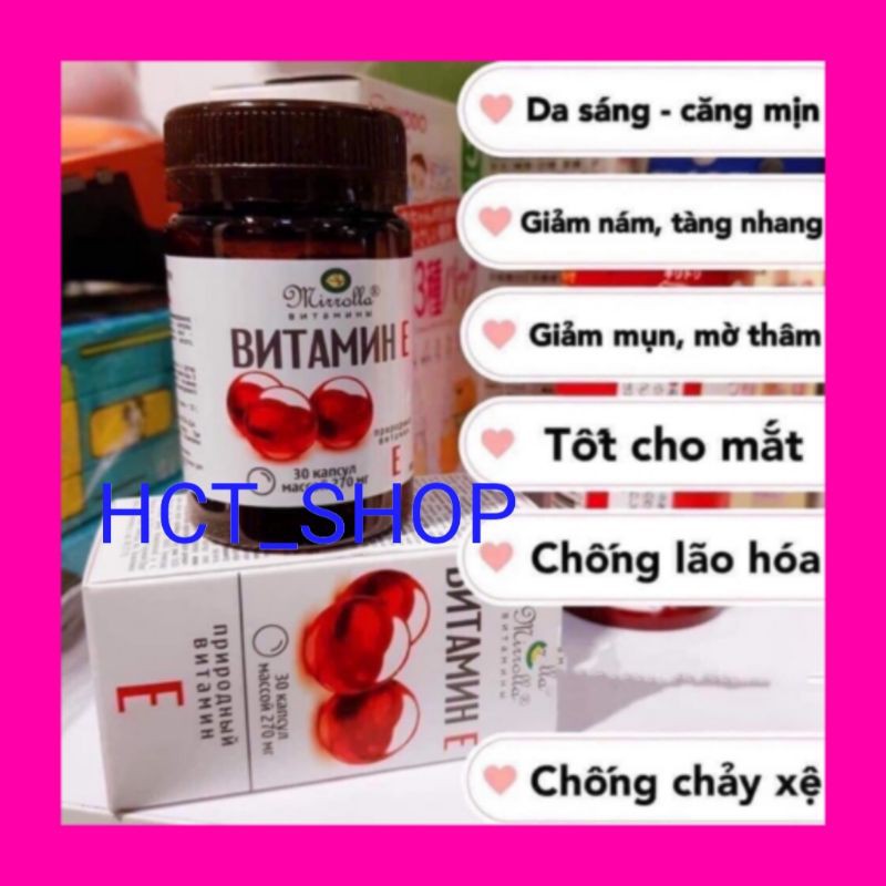 Vitamin E Nga 270mg - giúp đẹp da, chống lão hoá