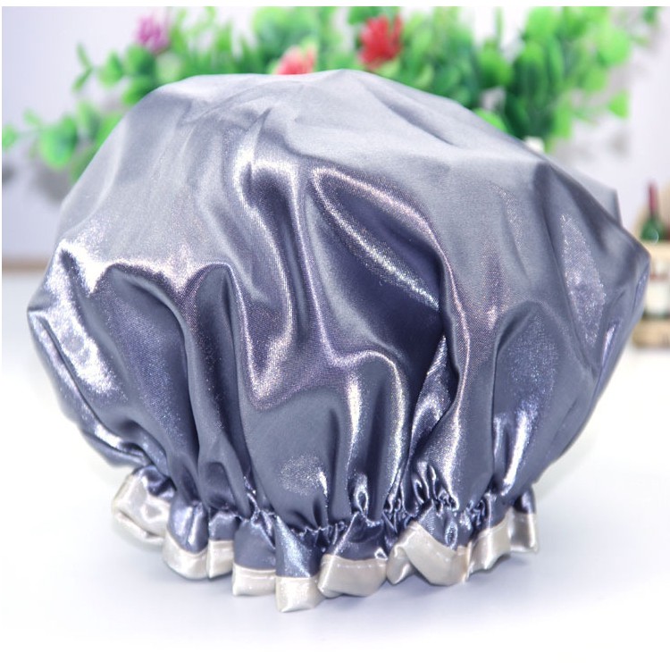 Mũ 2 lớp trùm đầu khi tắm loại dầy mầu ngẫu nhiên