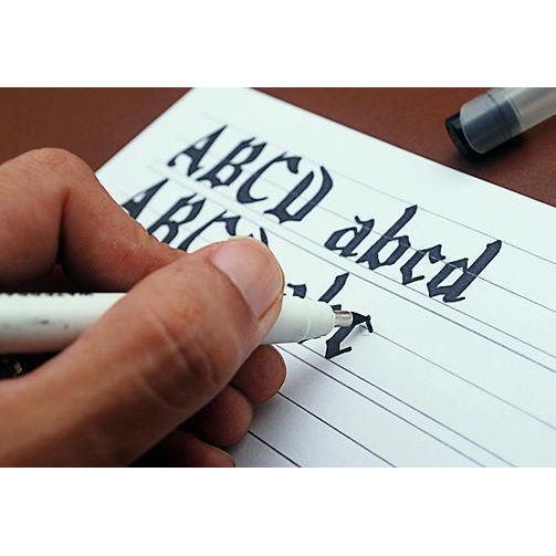 [Lộc's Art Store] Bút Thư Pháp Artline Calligraphy Đầu Dẹt Thân Trắng( 1.0, 2.0, 3.0, 4.0 mm)