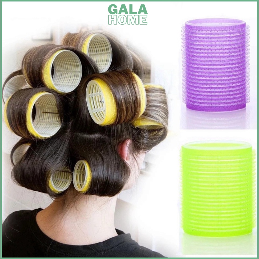 Lô cuốn uốn tóc mái bay tự dính xoăn Hàn Quốc đủ size to nhỏ (màu ngẫu nhiên) GALA HOME