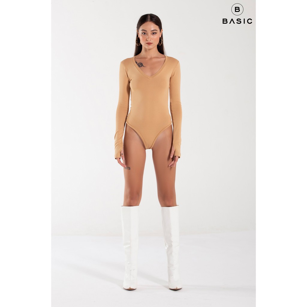 Bodysuit Cổ Tim Tay Dài Nhiều Màu B Basic | BigBuy360 - bigbuy360.vn