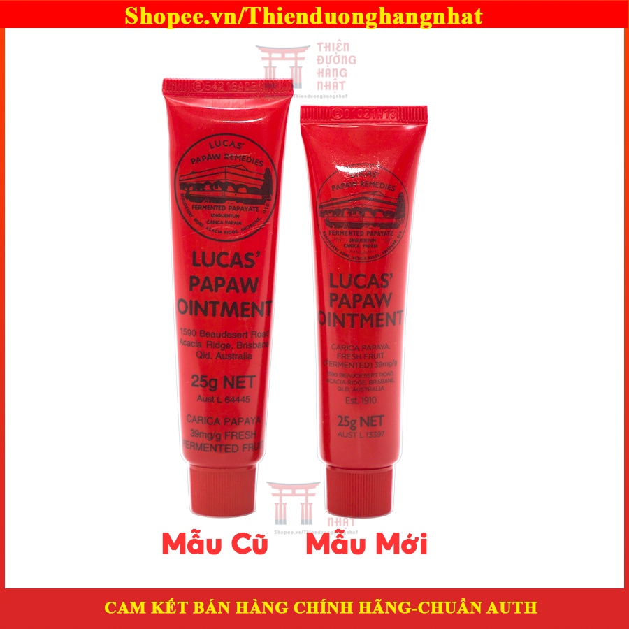 Kem đa năng Lucas' Papaw Ointment đu đủ của Úc 25g, kem bôi nẻ, hăm tã, phỏng da, dị ứng...