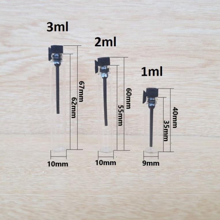 Lọ Chiết Nước Hoa ❤ GIÁ TỐT NHẤT ❤ [100c] Vỏ lọ ống chiết mẫu thử nước hoa 1ml 2ml 3ml đựng dầu thơm , phụ kiện du lịch