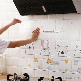 Miếng dán tường nhà bếp 60 x 90cm chống dầu mỡ, chịu nhiệt độ cao, chống thấm nước cho nhà bếp