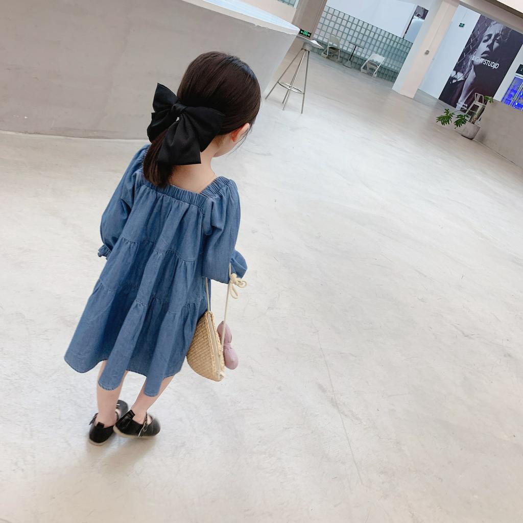 Đầm Tay Dài Phong Cách Hàn Quốc Cho Bé Gái