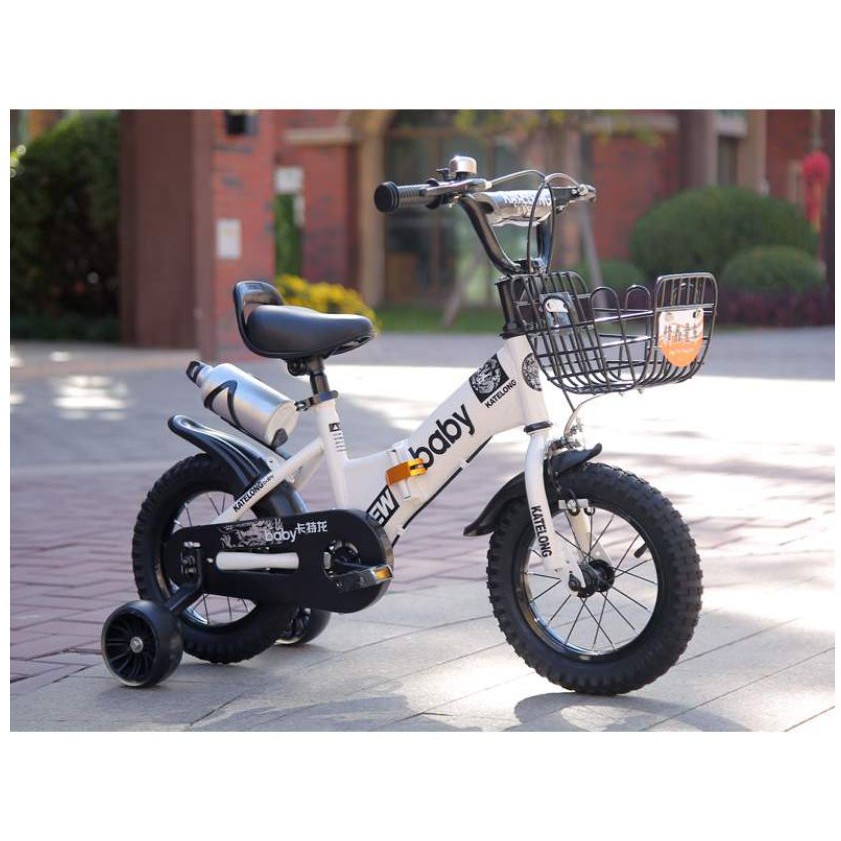 Xe đạp trẻ em  18 inch xếp gọn Seebaby - Xe Đạp cho bé 4>9 tuổi có đèn led