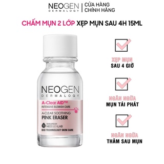 Chấm Mụn Neogen 2 Lớp Xẹp Mụn Sau 4H Neogen Dermalogy A-Clear Aid Soothing Pink Eraser 15ml chính hãng